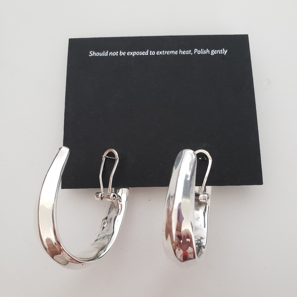 E&L Israel Sterling Silver Electroform Drop Earrings - Picture 3 of 8